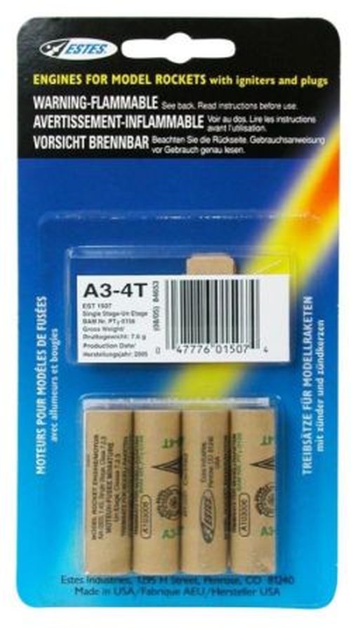 ESTES 1/2 A3-2t Rocket Engine 3 Pack - 