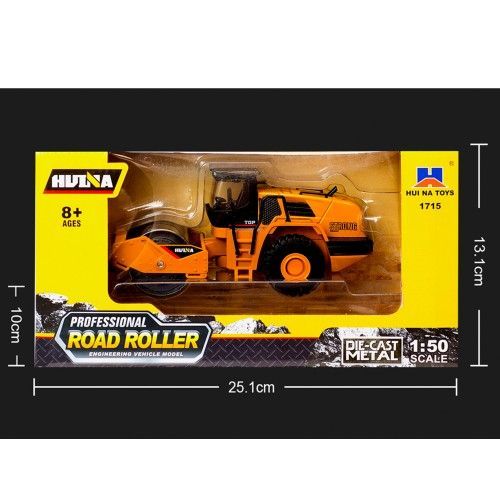 Steam Roller Street Construction All Metal 1:50 Scale Model - 050237017159