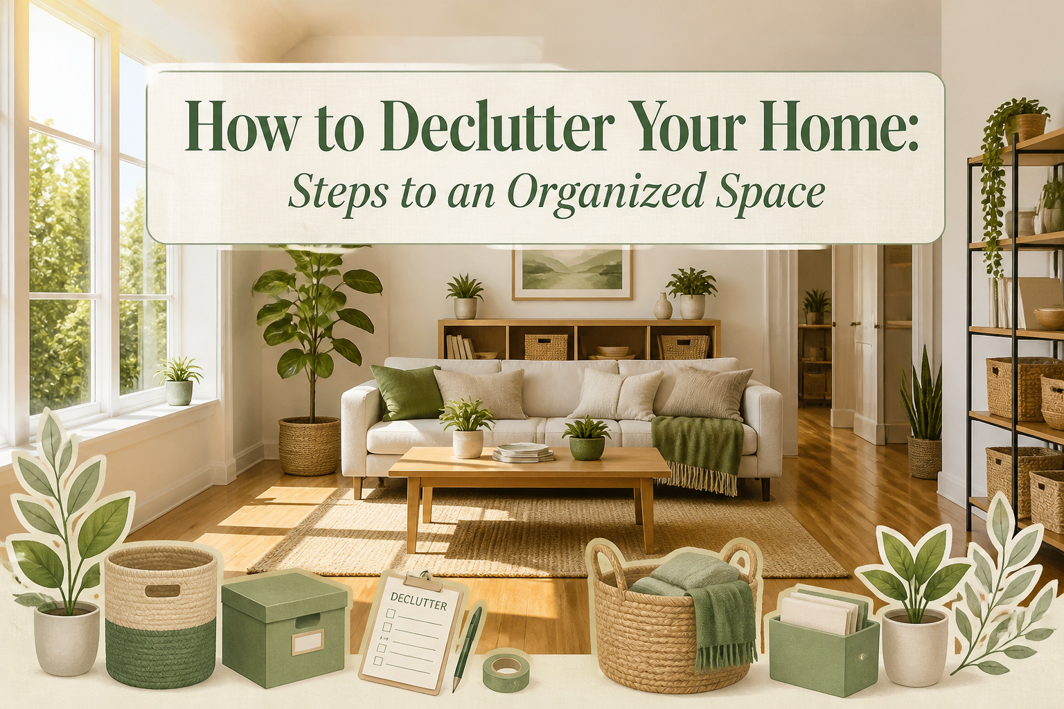 A clean and organized living space with natural light.