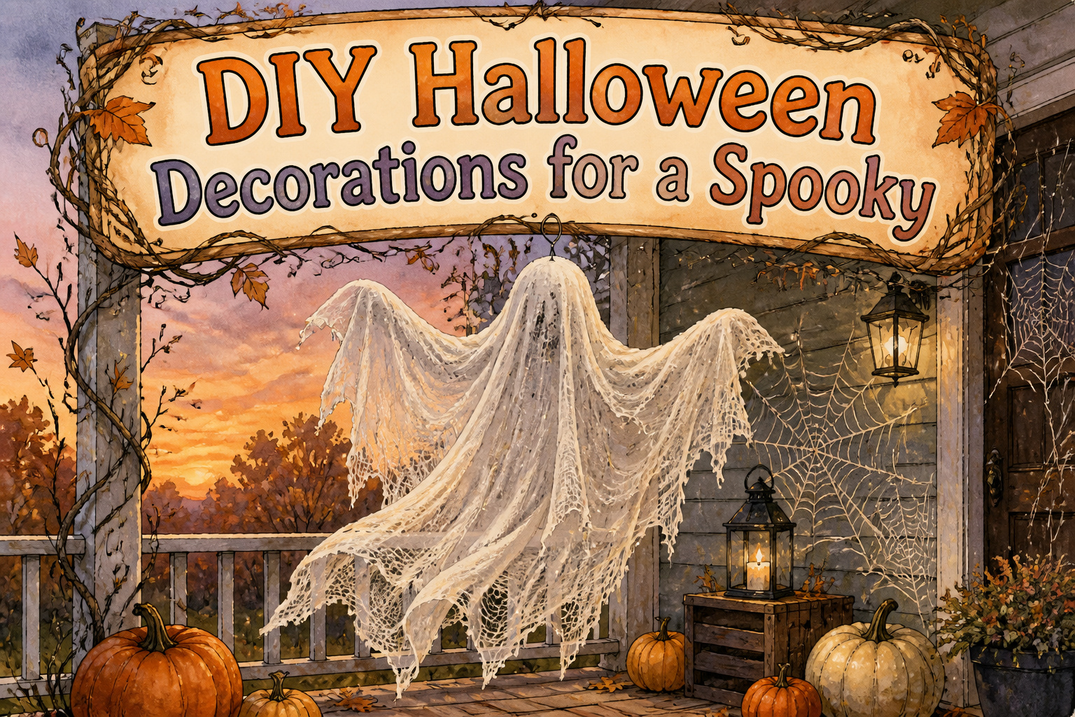 Various DIY Halloween decorations displayed together, showcasing creativity and fun.