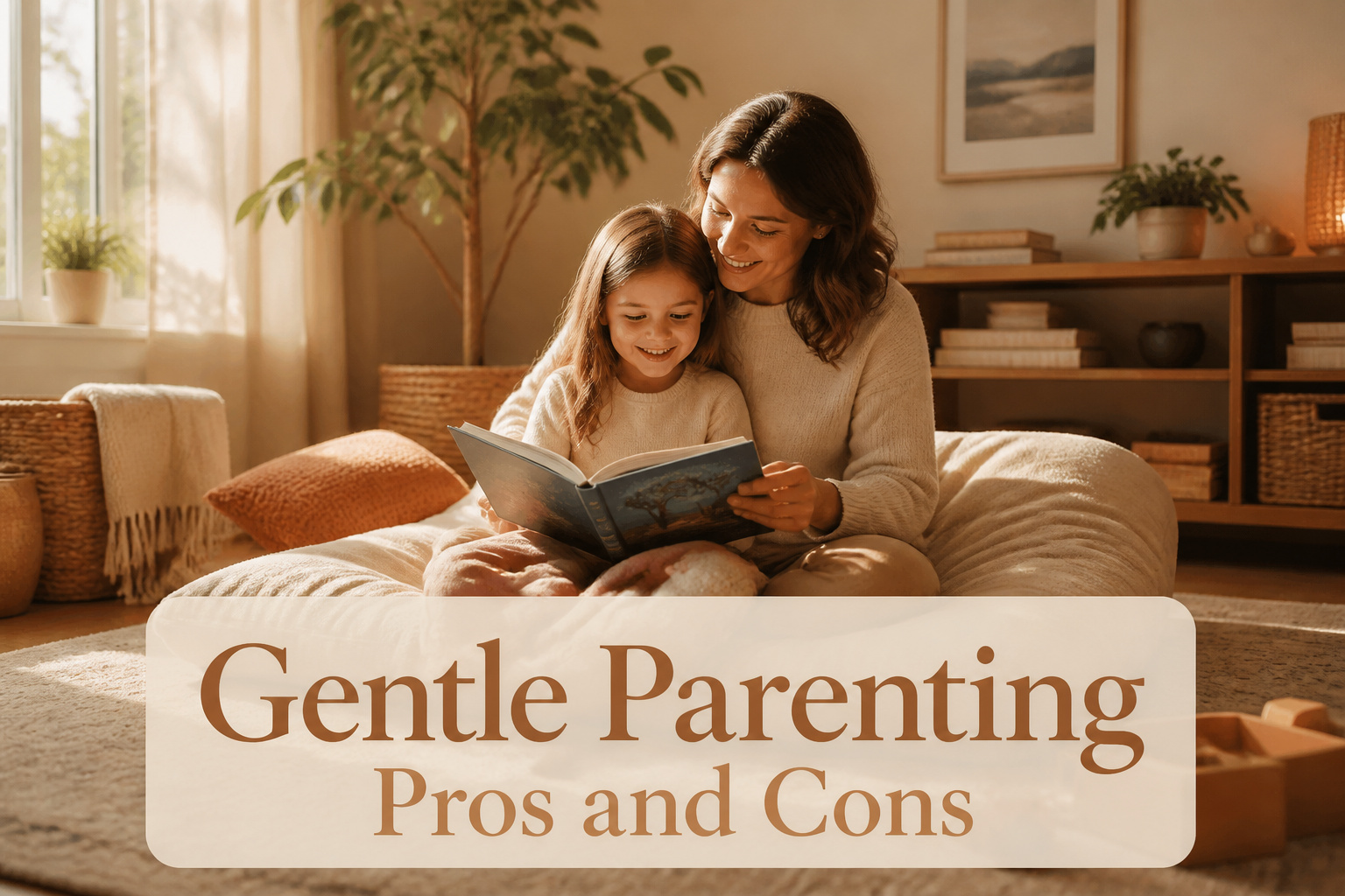 An infographic illustrating gentle parenting principles and their components.